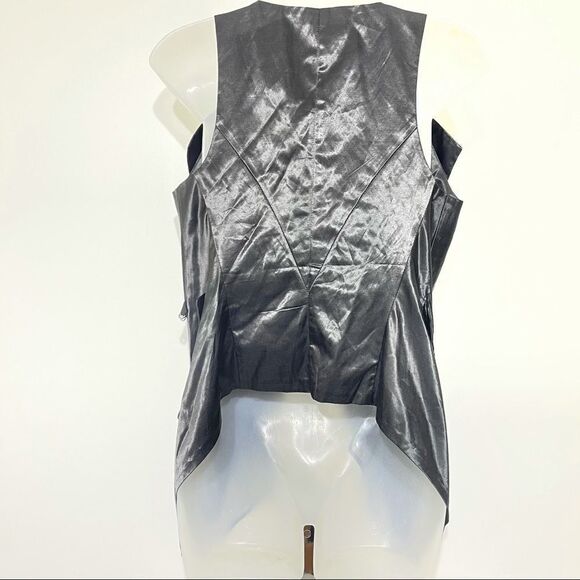 Anthropologie RYU one button satin vest lapel NEW - Picture 2 of 16
